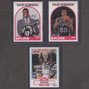 David Robinson 3 RC Card Lot Basketball Cards | NM or Better | 1989 Hoops (2) 19